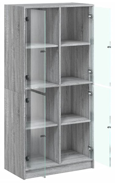 Highboard s dvířky šedý sonoma 68x37x142 cm kompozitní dřevo 3295862