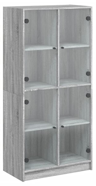 Highboard s dvířky šedý sonoma 68x37x142 cm kompozitní dřevo 3295862