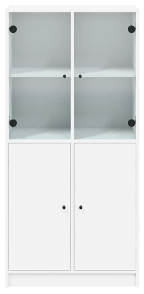 Highboard s dvířky bílý 68 x 37 x 142 cm kompozitní dřevo 3295864