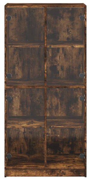 Highboard s dvířky kouřový dub 68x37x142 cm kompozitní dřevo 3295861