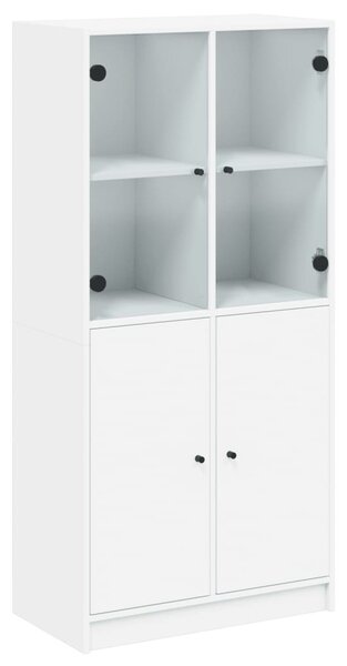 Highboard s dvířky bílý 68 x 37 x 142 cm kompozitní dřevo 3295864