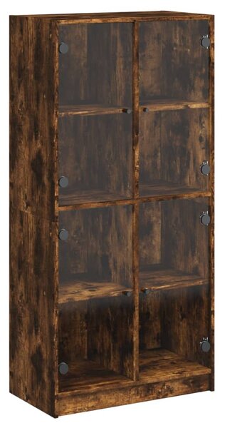 Highboard s dvířky kouřový dub 68x37x142 cm kompozitní dřevo 3295861