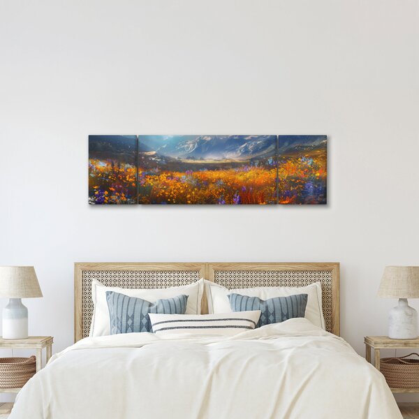 Obraz - Malovaná horská krajina II. (170x50 cm)