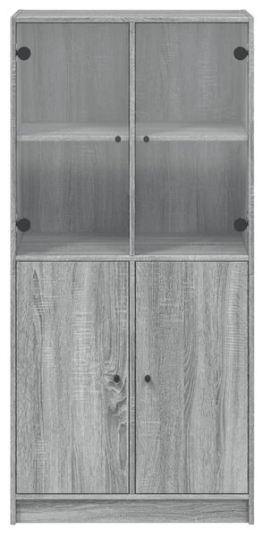 Highboard s dvířky šedý sonoma 68x37x142 cm kompozitní dřevo 3295869