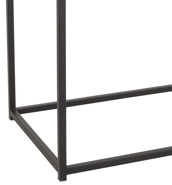 Dřevěný toaletní stolek J-line Zigtem 100 x 35 cm s černou konstrukcí