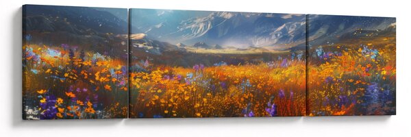 Obraz - Malovaná horská krajina II. (170x50 cm)