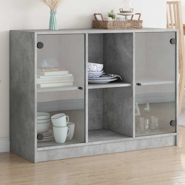 Příborník betonově šedý 102 x 37 x 75,5 cm kompozitní dřevo 3295874