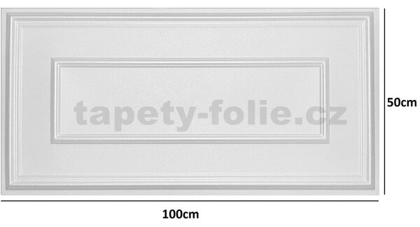 3D panel XPS 2803000096, cena za kus, rozměr 100 cm x 50 cm, obklad bílý, IMPOL TRADE