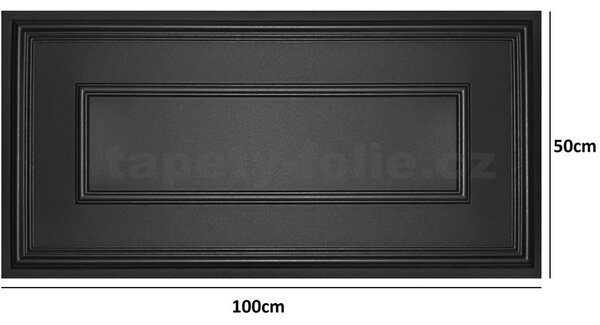 3D panel XPS 2803000095, cena za kus, rozměr 100 cm x 50 cm, obklad černý, IMPOL TRADE