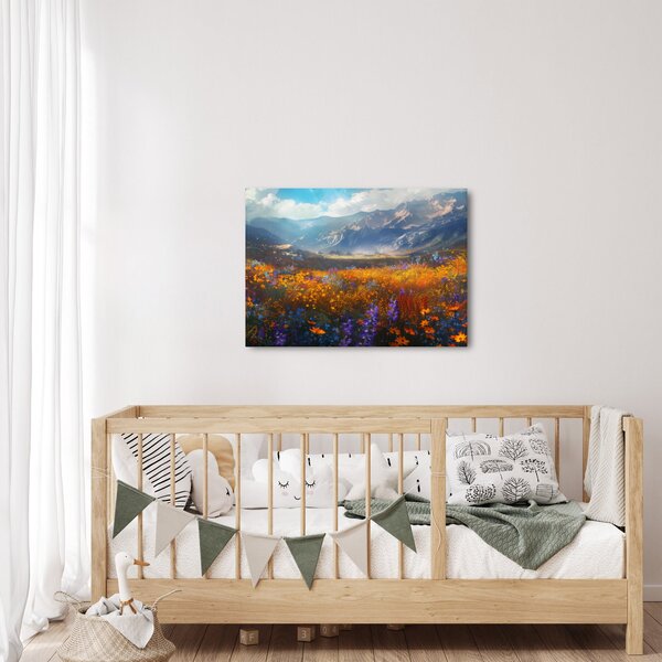 Obraz - Malovaná horská krajina II. (70x50 cm)