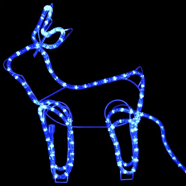 Vánoční dekorace sobi a sáně venkovní 576 LED diod 329812