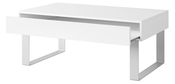 Konferenční stůl Celeste 110cm, bílý lesk