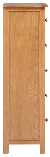 Vysoká komoda se zásuvkami 45x32x110 cm masivní dubové dřevo 329924