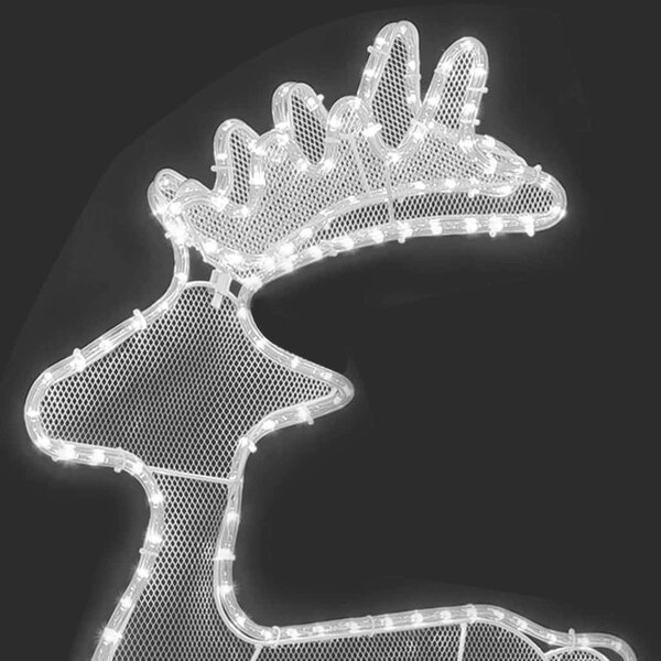 Sob vánoční dekorace s výpletem 306 LED diod 60 x 24 x 89 cm 329823