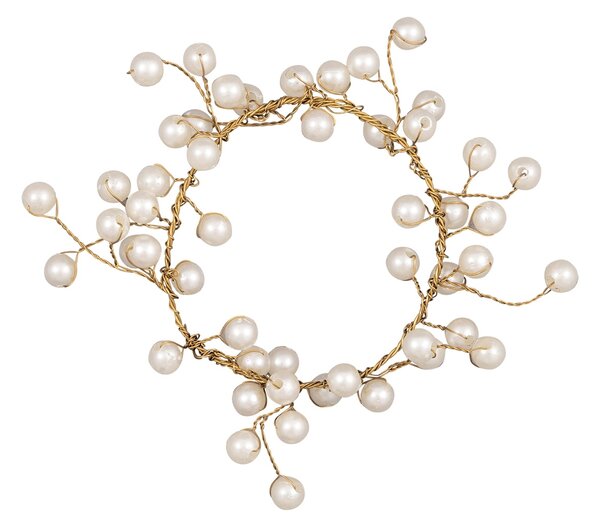 Kroužek na ubrousky Bead White – set 6 ks