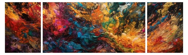 Obraz - Barevná abstrakce II. (170x50 cm)