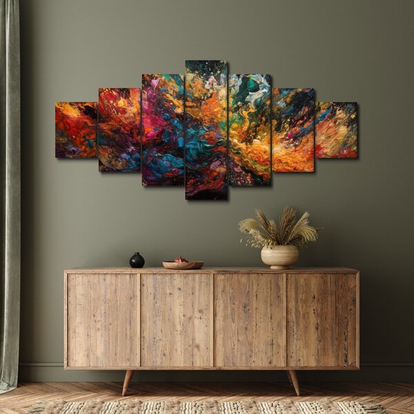 Obraz - Barevná abstrakce II. (210x100 cm)