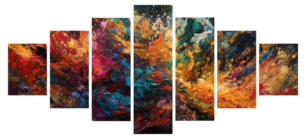 Obraz - Barevná abstrakce II. (210x100 cm)