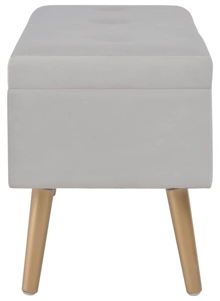 Lavice s úložným prostorem 80 cm šedá samet 329932