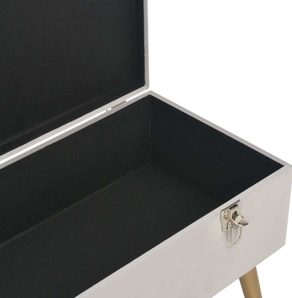 Lavice s úložným prostorem 80 cm šedá samet 329932