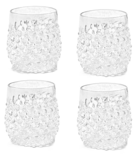 Sada ručně foukaných sklenic 4 ks Čírá 200 ml
