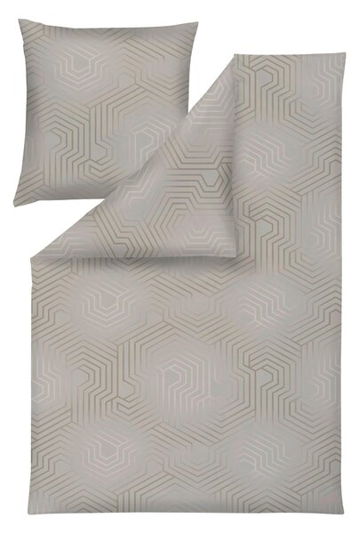 POVLEČENÍ, flanel, šedohnědá, 135/200 cm Estella - Online Only povlečení, Online Only