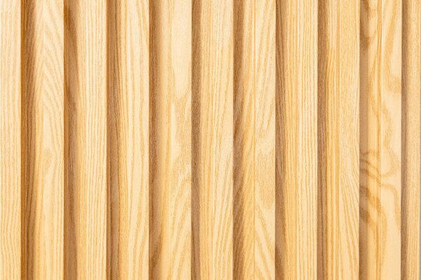 WPC Obkladový panel - Lamela vystouplá, Světle hnědá, 2900x210x20 mm