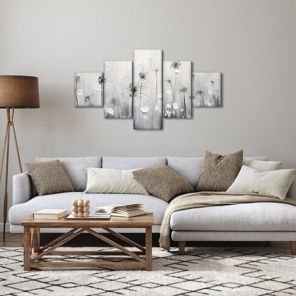 Obraz - Pampelišky, malba (125x70 cm)