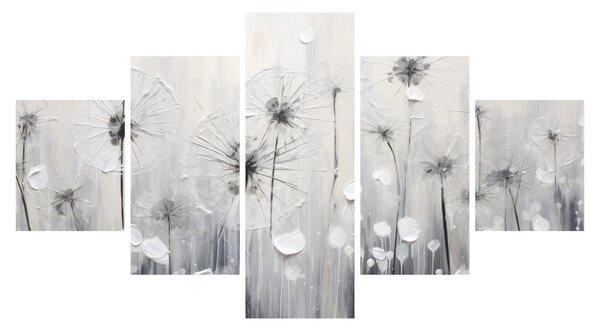 Obraz - Pampelišky, malba (125x70 cm)