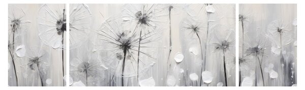 Obraz - Pampelišky, malba (170x50 cm)