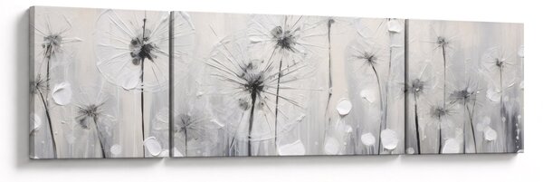 Obraz - Pampelišky, malba (170x50 cm)