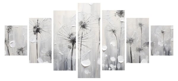 Obraz - Pampelišky, malba (210x100 cm)