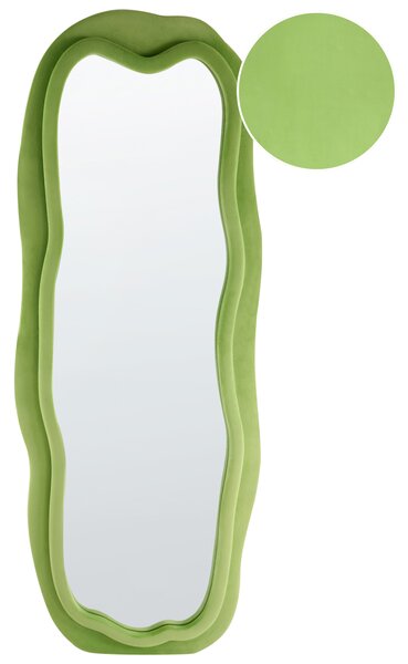 Zrcadlo BEAUNE 56 cm 160 cm Umělý samet Zelená