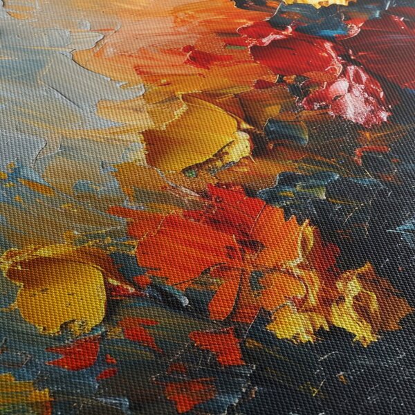 Obraz - Abstraktní malba květin III. (170x50 cm)