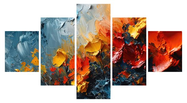 Obraz - Abstraktní malba květin III. (125x70 cm)