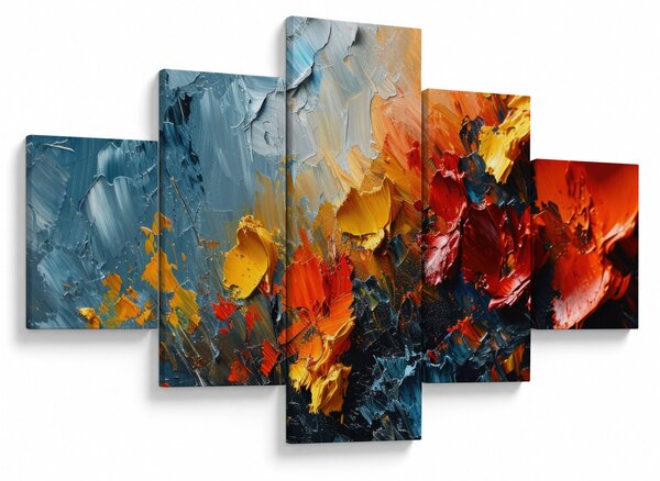 Obraz - Abstraktní malba květin III. (125x70 cm)