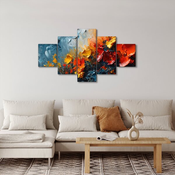 Obraz - Abstraktní malba květin III. (125x70 cm)