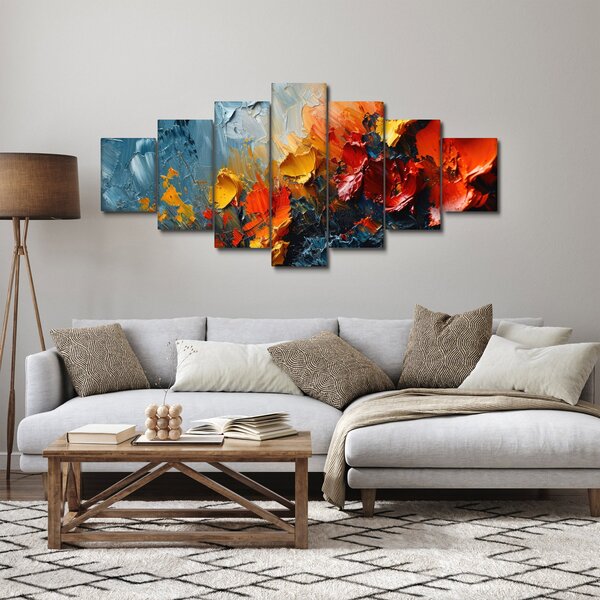 Obraz - Abstraktní malba květin III. (210x100 cm)