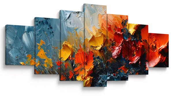 Obraz - Abstraktní malba květin III. (210x100 cm)