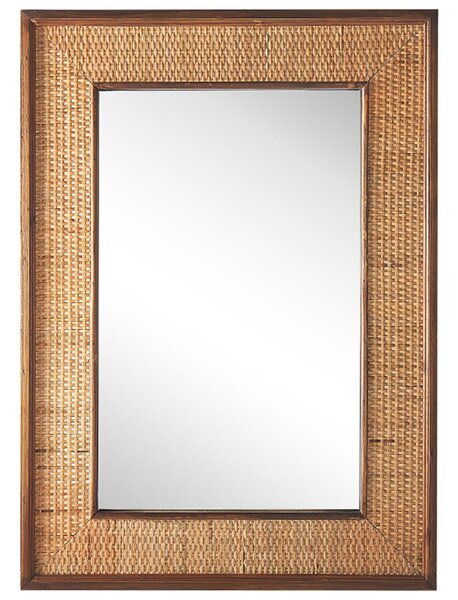 Zrcadlo IGUALA 54 cm 74 cm Bambus Přírodní jasan