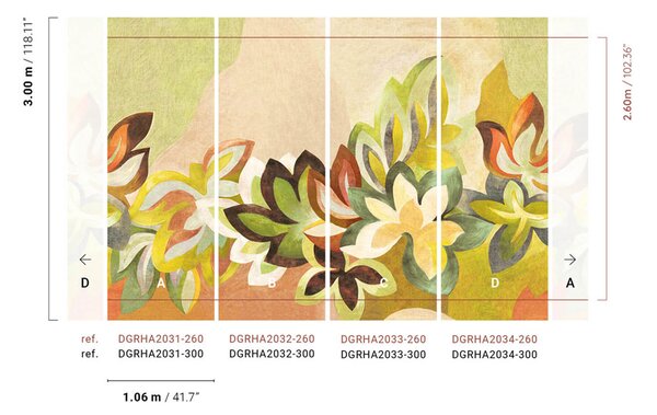 Vliesová obrazová tapeta na zeď, květiny, DGRHA2032-260, Rhapsody, Masureel