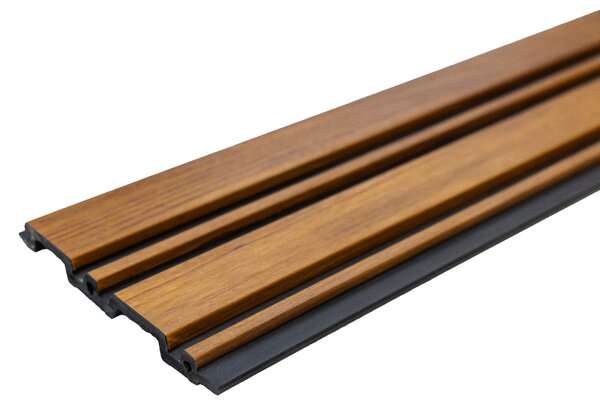 WPC Obkladový panel - Lamela plochá, Hnědá, 2900x120x12 mm