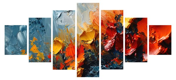 Obraz - Abstraktní malba květin III. (210x100 cm)