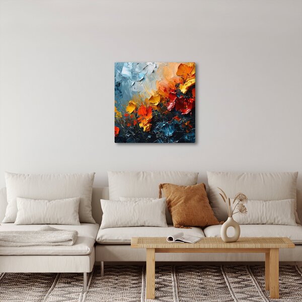 Obraz - Abstraktní malba květin III. (30x30 cm)