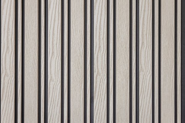 WPC Obkladový panel - Lamela plochá, Krémová, 2900x120x12 mm