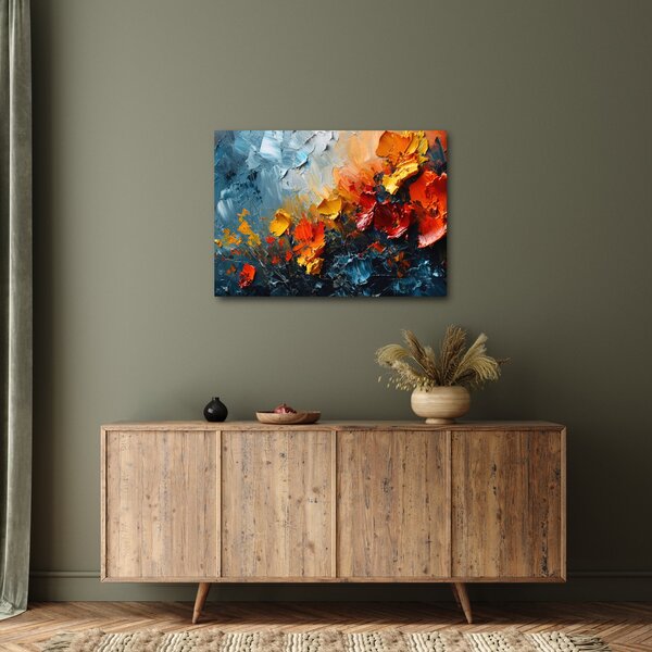 Obraz - Abstraktní malba květin III. (70x50 cm)