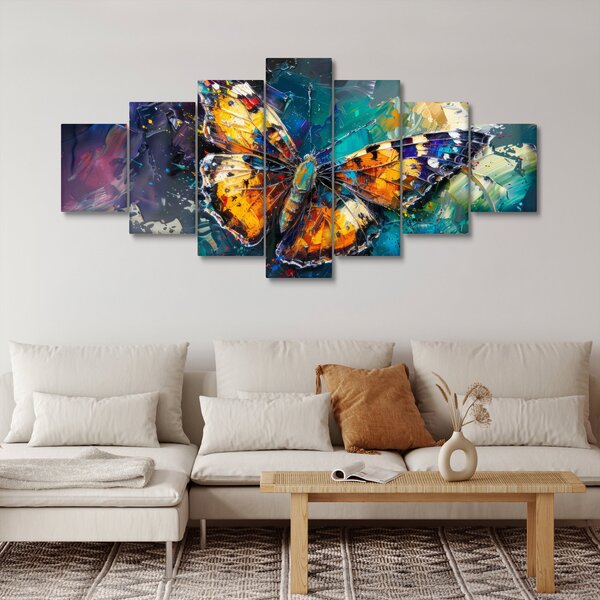 Obraz - Motýl, olejomalba (210x100 cm)