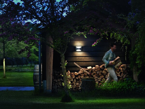 Philips LED Venkovní nástěnné svítidlo Herb se senzorem 6W, IP44, 600lm