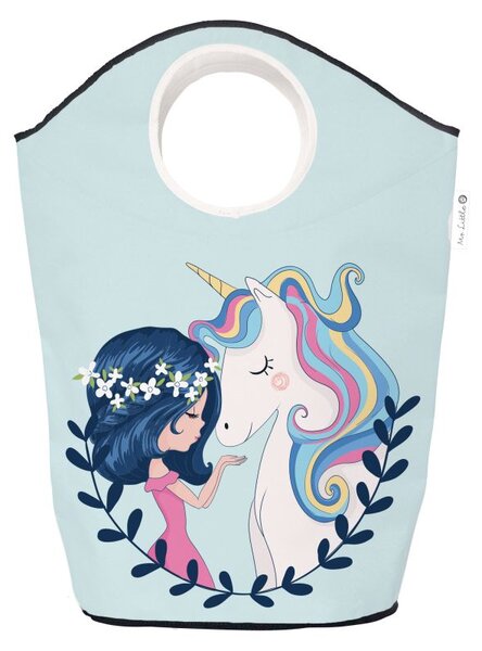 Koš na prádlo a hračky girl and unicorn (60l)