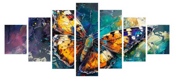 Obraz - Motýl, olejomalba (210x100 cm)